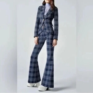 Smythe Navy Plaid Trousers